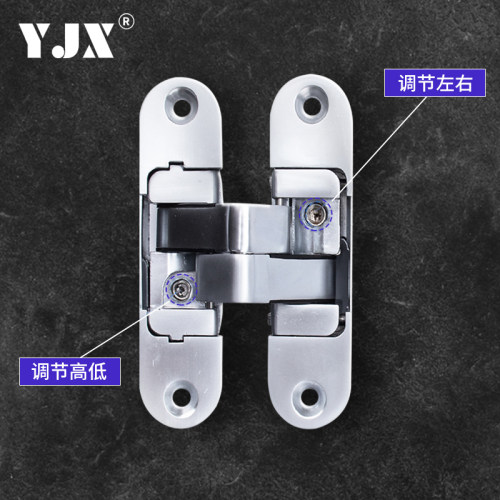 隐形门合页3D可调十字铰链折叠门五金配件暗藏门铰背景门三维合页 - 图2