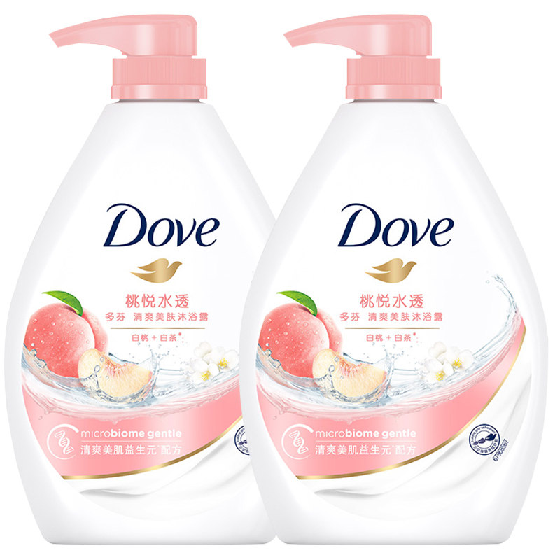 dove沐浴露液乳水蜜桃持久留香官方 骏骐居家日用沐浴露