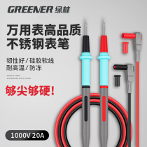 Green Linwan Meter Pen Probe Tetip Plug Universal Electric Pen Steel Needle Silicone Wire Test Pen Almighty Table Accessories