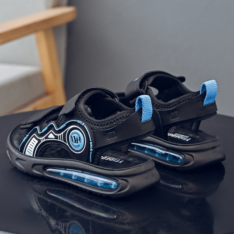 男童凉鞋2025新款夏季儿童软底防滑中大童男孩鞋子学生真皮沙滩鞋,淘宝优惠券,粉丝福利购,淘宝优惠卷