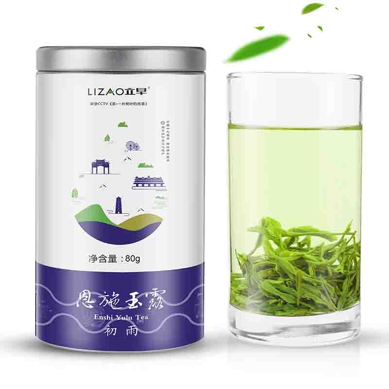 2024年立早明前新茶春季茶湖北特产蒸青恩施玉露绿茶罐装包装80g-图0