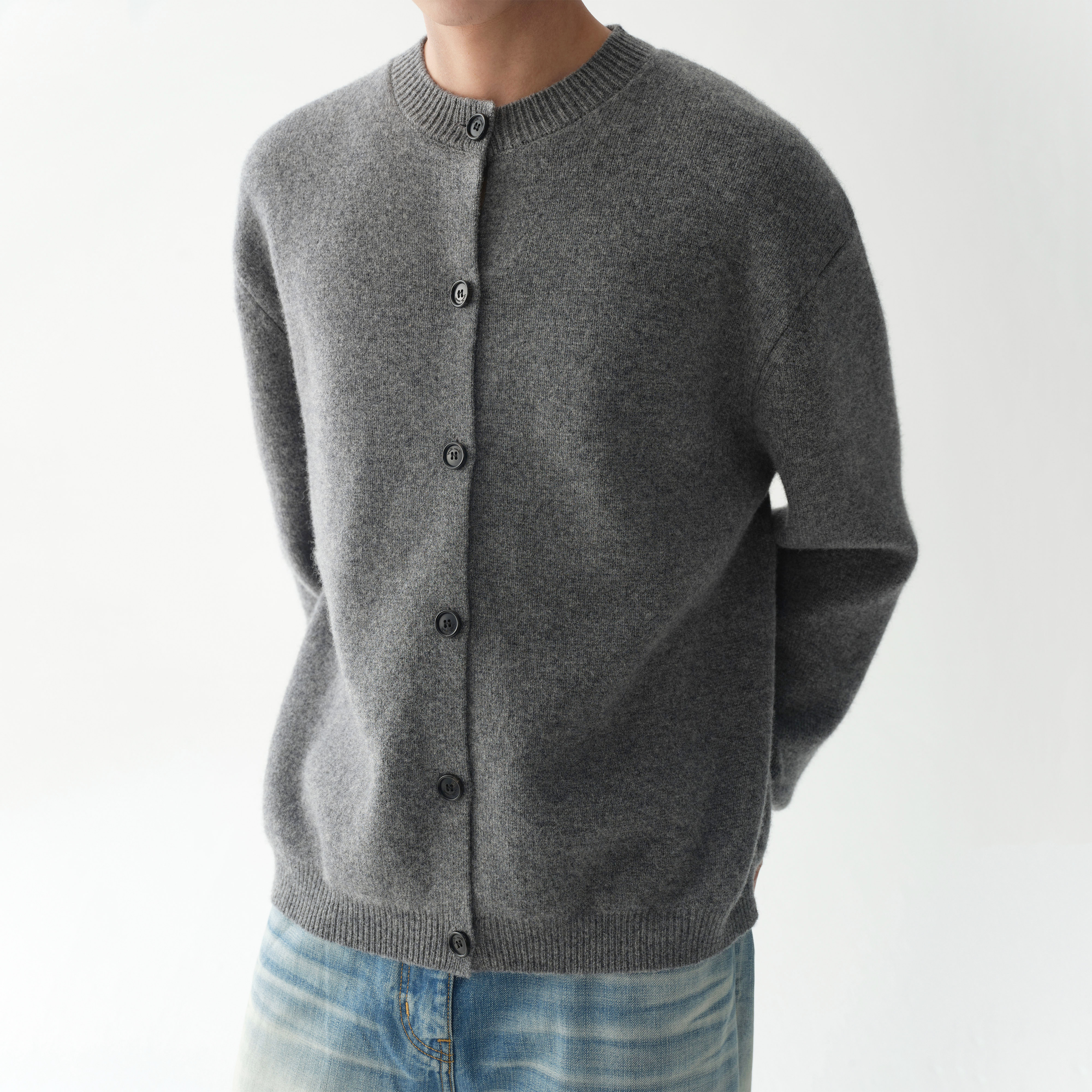 【绿标】haonanhuang7针16支100%纯羊毛粗针质感软糯蓬松毛衣开衫,淘宝优惠券,粉丝福利购,淘宝优惠卷