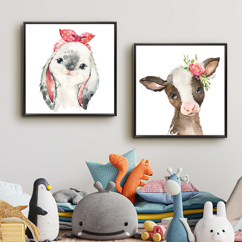 盈浩 房间背景动物装饰画30 30 热品库 性价比省钱购