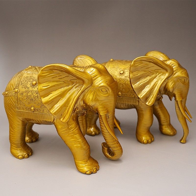 铜大象摆件黄铜一对吸水大象家居客厅玄关酒柜店铺装饰工艺品大号,淘宝优惠券,粉丝福利购,淘宝优惠卷