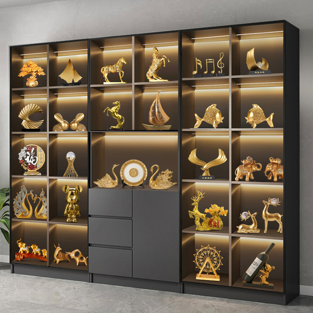 Light luxury wine cabinet decorations living room high-end atmosphere