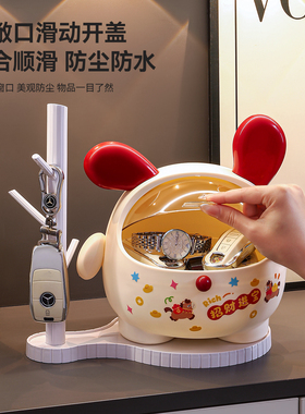 墩墩狗钥匙收纳盒入户玄关摆件进门口置物架客厅鞋柜装饰乔迁礼物