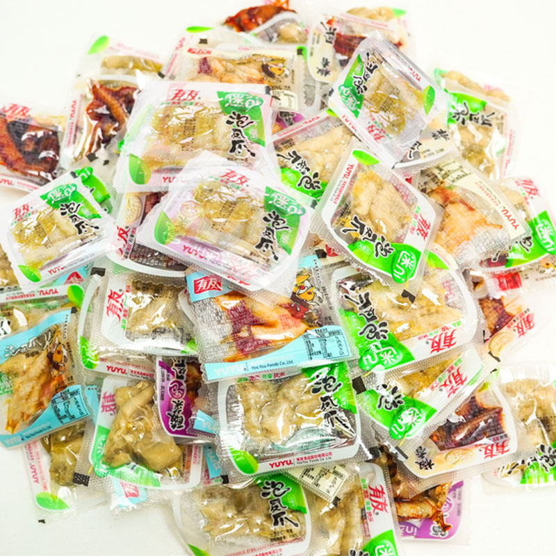 有友泡椒凤爪2斤山椒鸡爪椒香味独立小袋装解馋年货零食