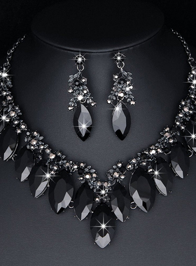 红宝石套链项链耳环耳饰