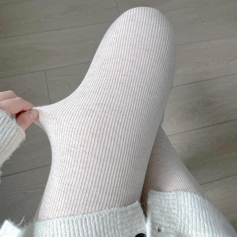 糖五朵光腿神器螺纹竖条微压加绒加厚外穿秋冬季高腰打底连裤袜,淘宝优惠券,粉丝福利购,淘宝优惠卷