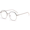Radiation-proof retro polygon irregular color change anti-blue light degree myopia glasses women goggles frame men
