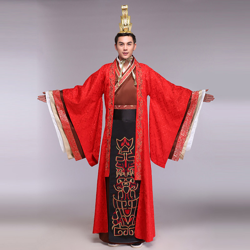 古代服装秦朝大王龙袍皇帝服装古装男喜服婚服男皇上龙袍古代装扮_虎窝淘