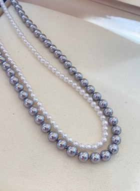 母贝仿珍珠真多嘛双层项链