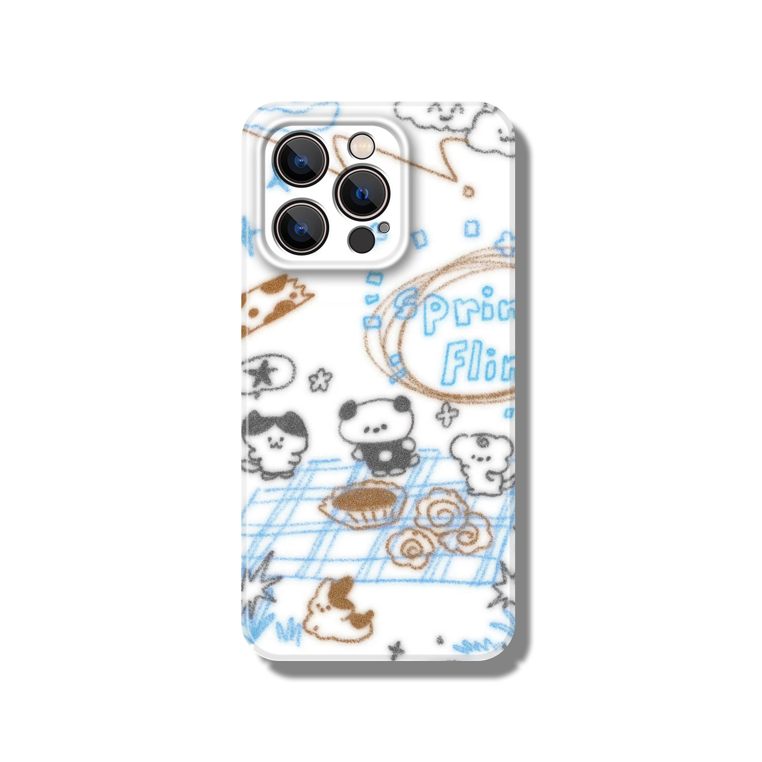 ins古早风复古可爱插画适用苹果15promax手机壳iPhone14少女13菲林硬壳12全包XR华为mate荣耀oppo小米vivo