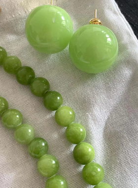 夏日糖果色天然石串珠项链