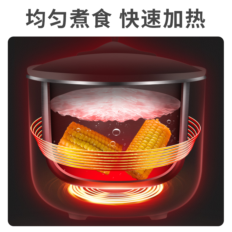 九阳创美专卖店九阳电煮锅宿舍学生锅电火锅锅多功能一体家用电热锅煮面锅小电锅3