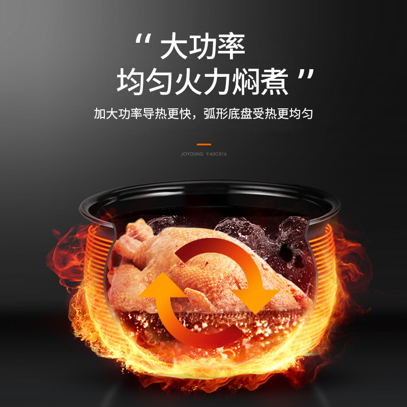 九阳创美专卖店九阳电压力锅家用智能双胆高压锅6L饭煲正品23-5-6-8人2