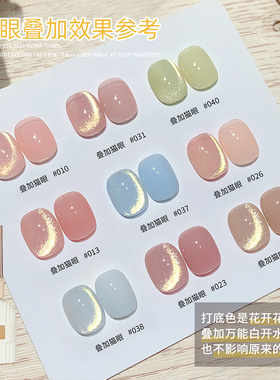 爆闪无底色金光猫眼指甲油胶
