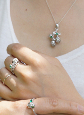 LFLM 新款玫瑰花吊坠项链轻奢时尚百搭小众设计高级甜美款锁骨链