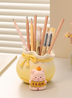 宇曼树脂卡通创意笔筒装饰摆件
