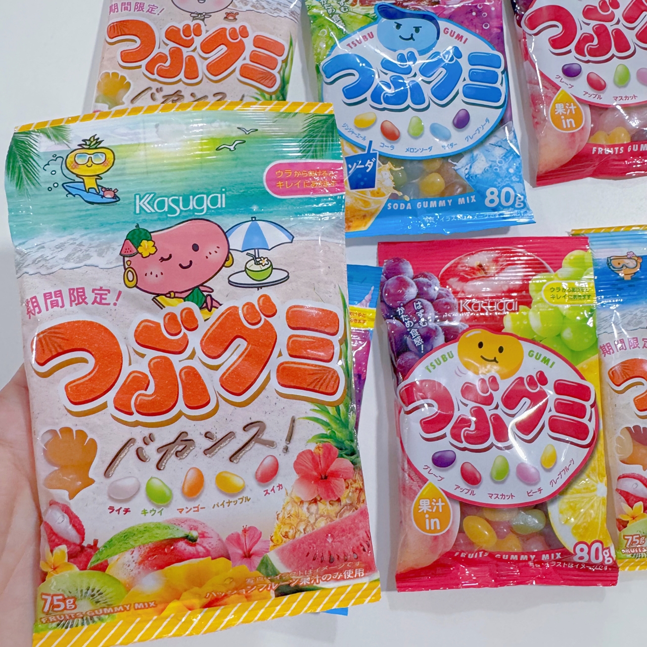 日本进口春日井kasugai热带水果巨峰葡萄味脆皮软糖限定QQ橡皮糖 - 图1