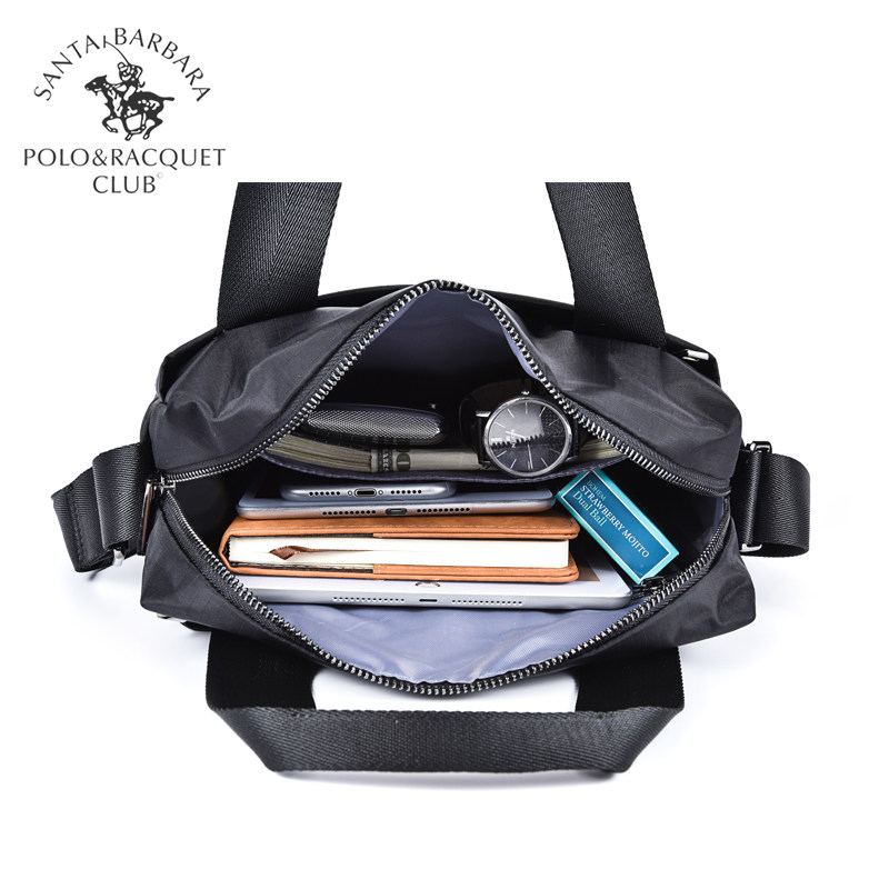 圣大保罗休闲大容量手提竖款斜挎包 圣大保罗晨雅迪男士包袋