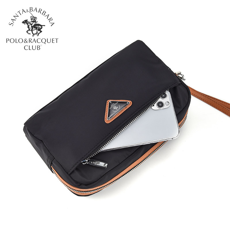 圣大保罗男休闲拉链长款牛津手拿包 圣大保罗晨雅迪男士包袋