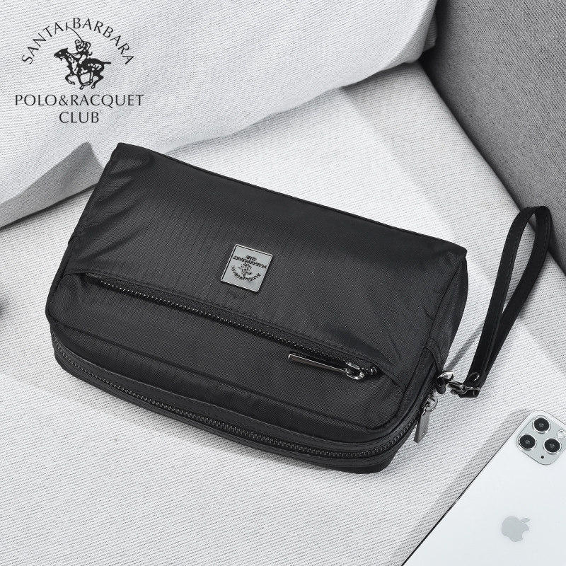 圣大保罗男士休闲大容量帆布手拿包 圣大保罗晨雅迪男士包袋