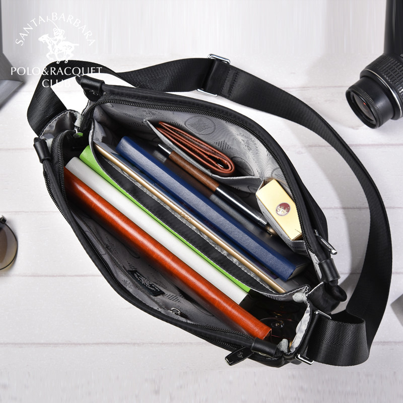 圣大保罗男包休闲帆布横款纺单肩包 圣大保罗晨雅迪男士包袋