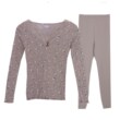 Dingguagua 100% cotton women's thin underwear autumn clothes and long trousers