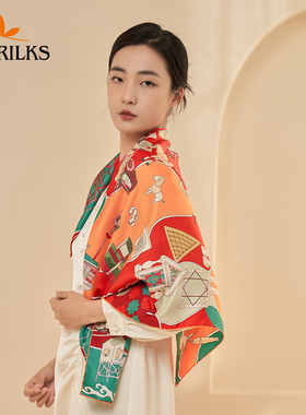 eorilks意敖瑞中国风女围巾丝巾