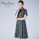 Phidias Dress 2023 신여름 전원 스타일 커버 배, 날씬한 허리, 날씬한 기질, 중간 길이의 꽃무늬 스커트