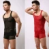 Sexy nóng nam lớn lưới openwork vest Mềm căng căng câu cá lưới vest đêm hộp quần áo - Áo vest