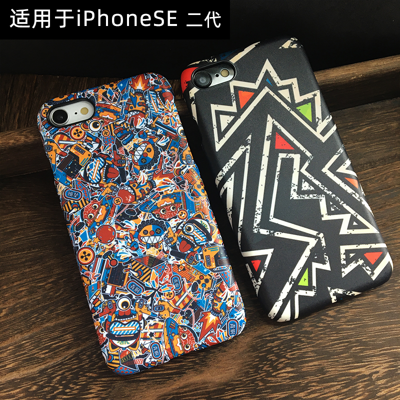 MESKINS潮牌适用于苹果iPhoneSE3手机壳新款SE二代保护套8壳兼容SE全彩超薄磨砂防摔全包苹果男女新款 - 图0