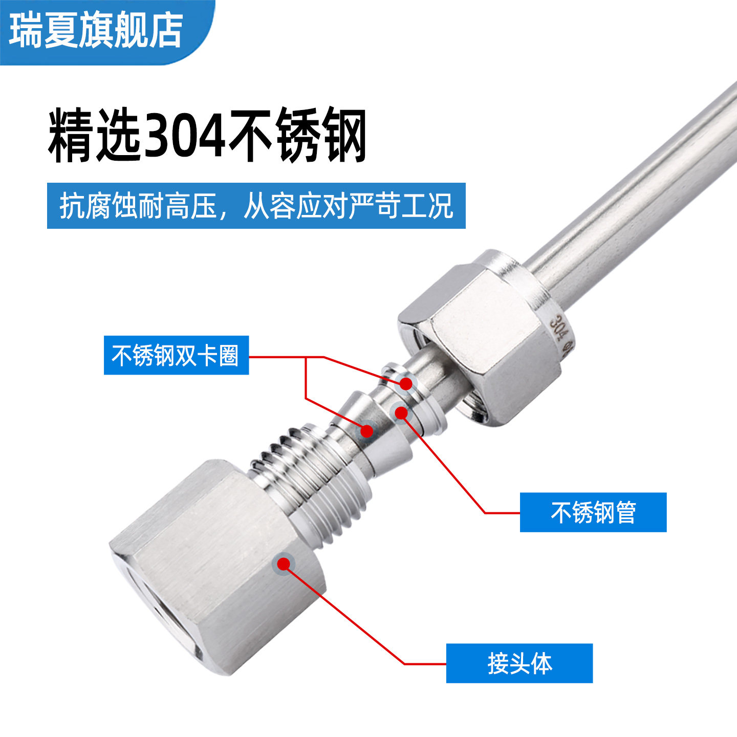 304不锈钢内丝内螺纹内牙卡套直通接头压力表气源卡套转换接头,淘宝优惠券,粉丝福利购,淘宝优惠卷