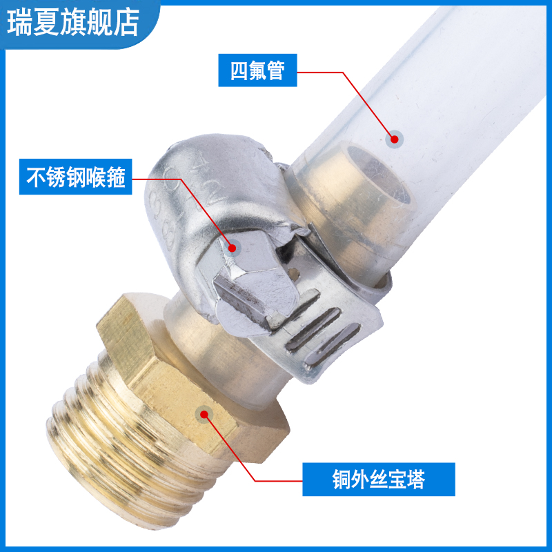 黄铜宝塔内/外丝螺纹皮管软管接头水管气管直通格林皮插竹节246分