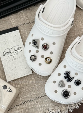复古金属洞洞鞋鞋扣适配Crocs