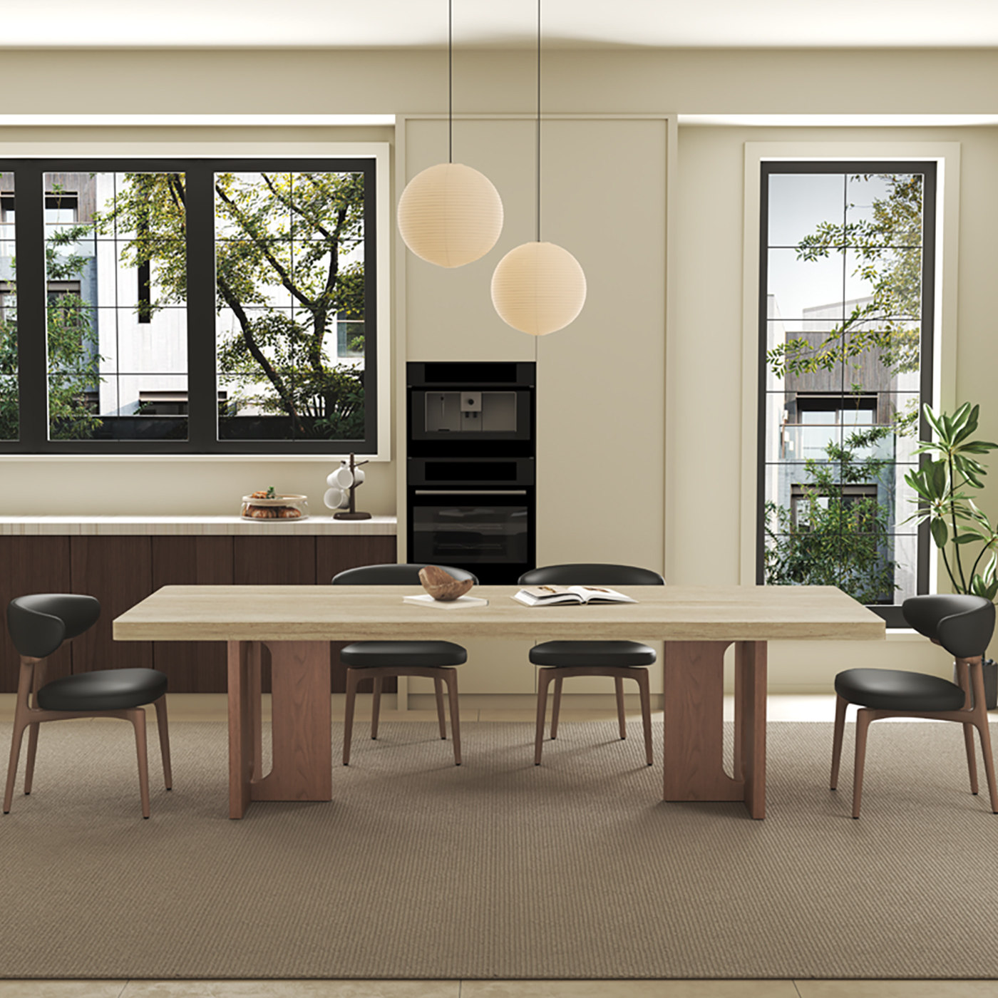 意式轻奢洞石岩板餐桌椅组合家用现代极简小户型长方形下挂饭桌,淘宝优惠券,粉丝福利购,淘宝优惠卷