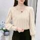 Brushed lace half turtleneck hot rhinestone bottoming shirt plus velvet