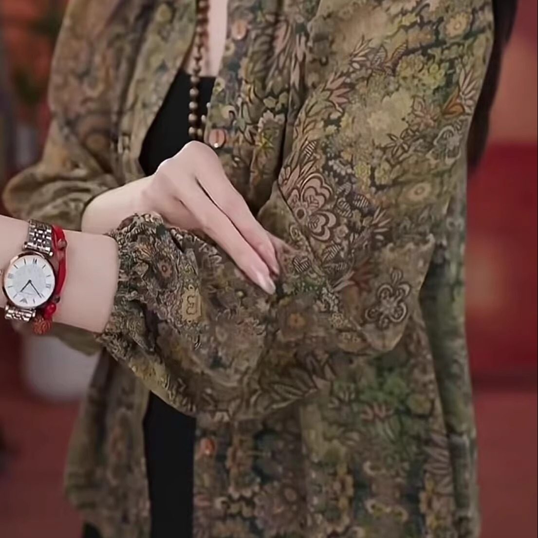 夏装长袖冰丝雪纺衫中老年女装宽松遮肚洋气百搭印花防晒开衫上衣,淘宝优惠券,粉丝福利购,淘宝优惠卷