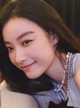 古丽古丽S925纯银贝母可爱高级感倪妮同款猫咪珍珠锁骨项链06101