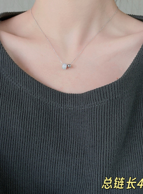 古丽古丽锁骨链s925纯银精致简约百搭温柔高级感双环项链02345