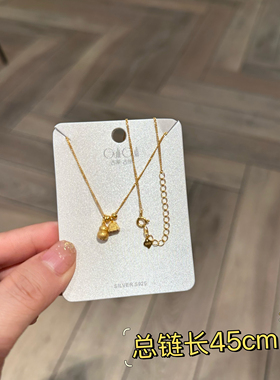 古丽古丽中式金色葫芦吊坠项链高级感轻奢小众春夏季锁骨链07354