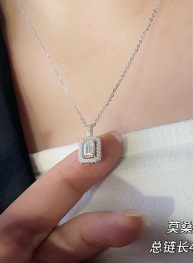 柏拉翡丽s925银项链方款小众设计感高级感轻奢精致锁骨链00887