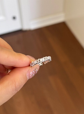 新款时尚ins时尚铜镀银高级感气质精致甜美复古戒指指环14736