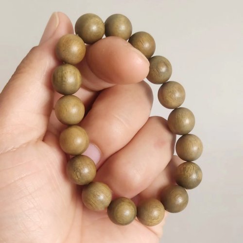 天然沉水老料绿檀木手串檀木佛珠手链男女盘玩静心绕指柔108手持 - 图2