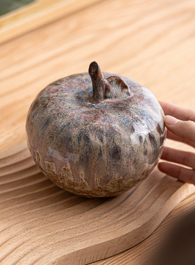 复古风陶瓷苹果摆件平安夜礼物