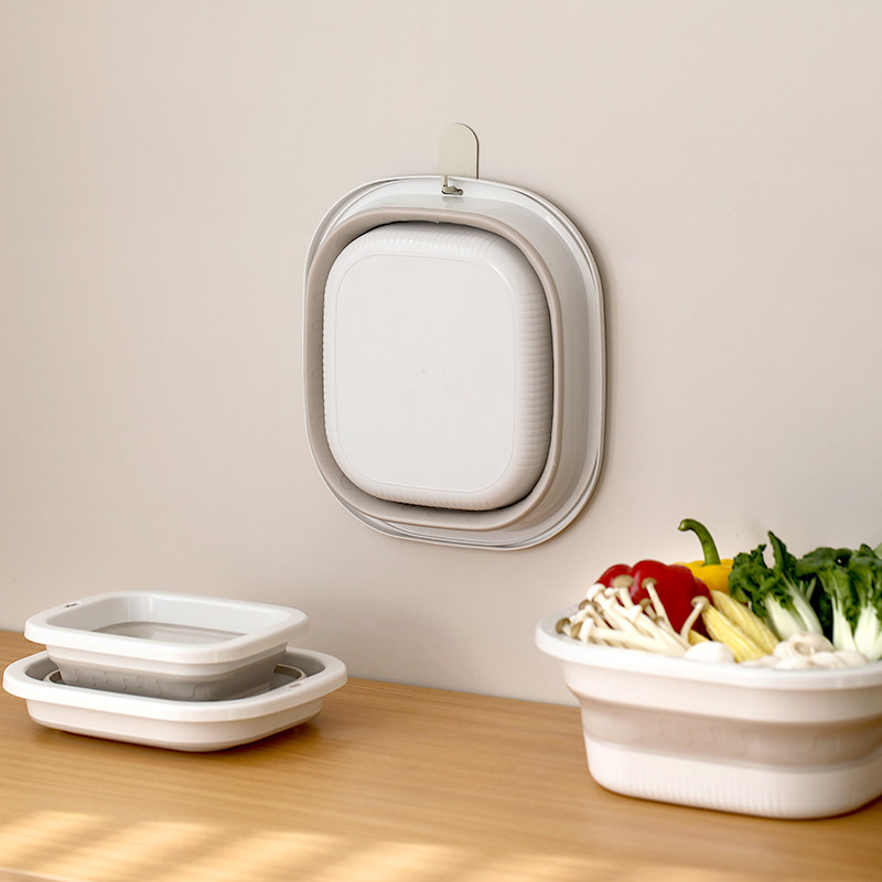 便携可折叠洗菜盆沥水篮套装厨房挂式食品用双层可伸缩漏水淘菜盆,淘宝优惠券,粉丝福利购,淘宝优惠卷