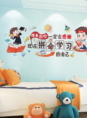 男孩房间布置墙面装饰纸自粘