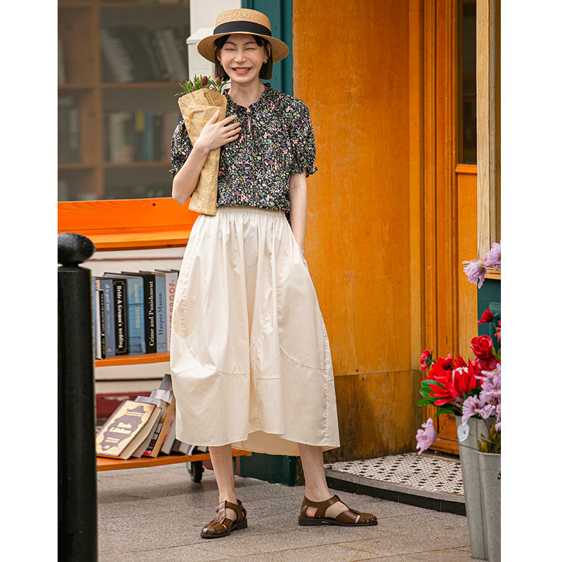 Tiny Skirt 純色半截裙 -Cream 杏色 (CB700) main image 1