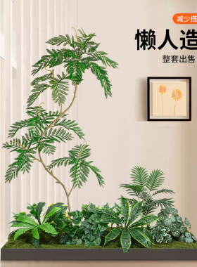 大型仿真绿植造景橱窗门店装饰